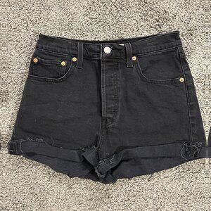 Levi's - The Ribcage Jean Shorts - Black - Size 27